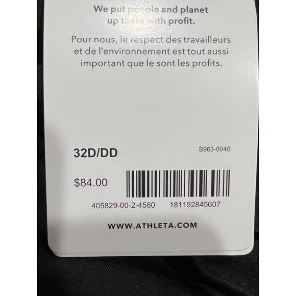 NWT ATHLETA Maldives Bra Cup Tankini Top 32D/DD Black - Picture 4 of 6